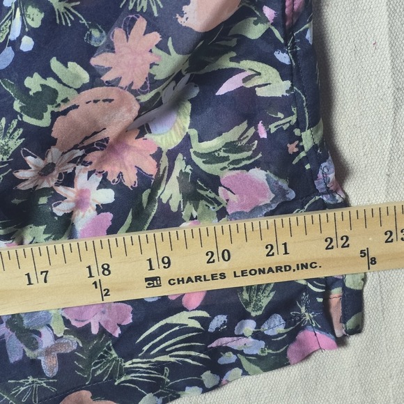 Abercrombie & Fitch Pride Sheer Floral Button-Up Shirt Camp Collar Large - Picture 4 of 15
